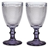 Wijnglazen Vintage 33 cl Set van 2 wijnglazen Antraciet