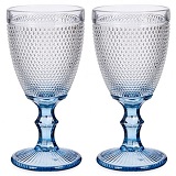 Wijnglazen Vintage 33 cl Set van 2 wijnglazen Blauw