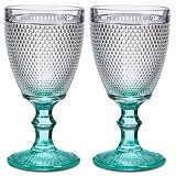 Wijnglazen Vintage 33 cl Set van 2 wijnglazen Turquoise