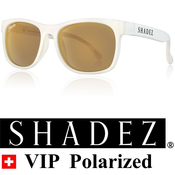 Polarized zonnebril kind - Shadez Wit met Gouden spiegelglazen