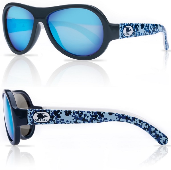 Shadez Designer UV zonnebril Helicopter Camo Blue - Maat 3-7 jr