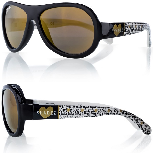 Shadez Designer UV zonnebril Love Black - Maat 7-15 jr