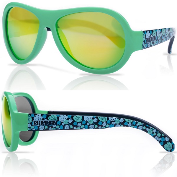 Shadez Designer UV zonnebril Leaf Print Green - Maat 7-15 jr