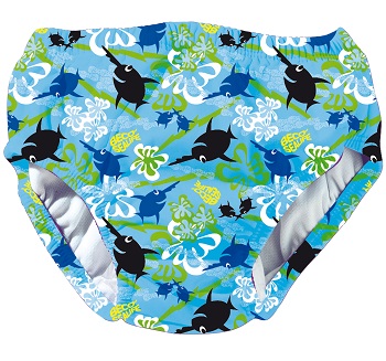Wasbare zwemluier Beco Sealife blauw print