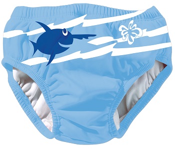 Wasbare zwemluier Beco Sealife blauw effen