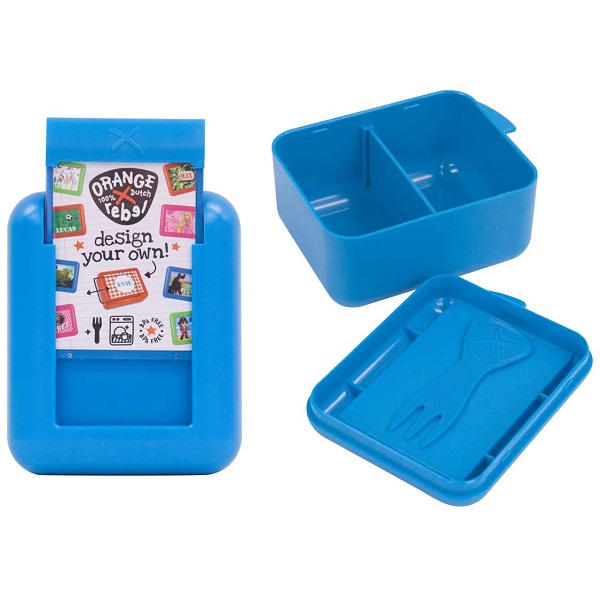 Snackbox kind / Fruitbakje Orange Rebel - Blauw