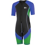 Wetsuit kind - Zwempak Beco Sealife zwart/blauw/groen