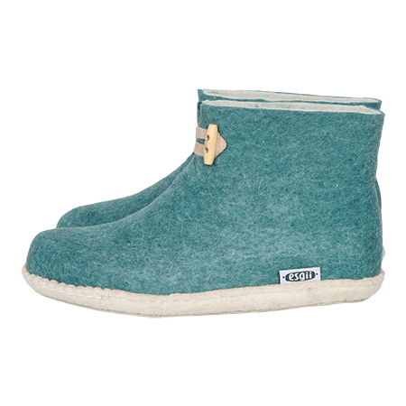 Vilten damesslof High Boots seagreen