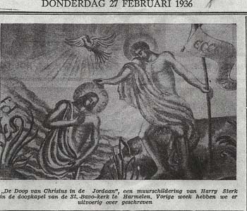 De doop van Christus in de Jordaan (foto in Dagblad Het Centrum)