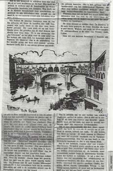 Prent in De Zuid-Limburger (09.07.'36): Florence: Ponte Vecchio
