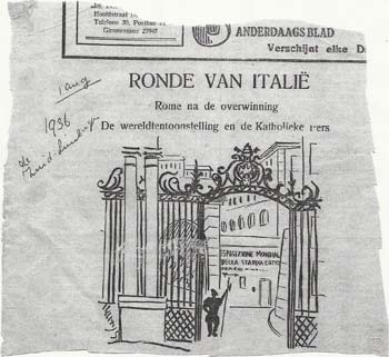 Prent in De Zuid-Limburger (01.08.'36): Rome: Wereldtentoonstelling
