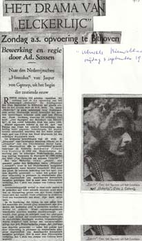 Artikel in Utrechs Nieuwsblad (93.09.'37): uitvoering Elkerlyc