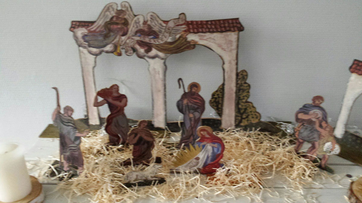 Kerststal, bouwplaat