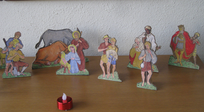 Kerstfiguren (bouwplaat)