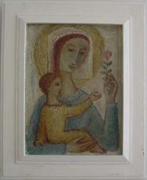 Maria met kind en roos