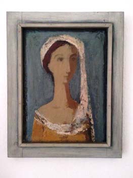 Vrouw met witte hoofddoek