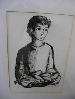 Jongen met vis en brood