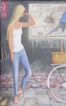 Meisje met straatkrant