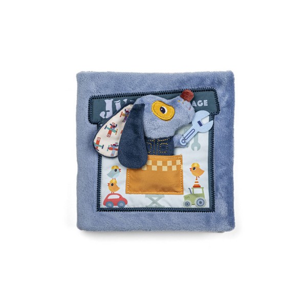 Lilliputiens Babyboek stof De Garage van Jules