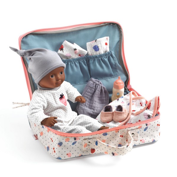 Djeco Pomea Babypop de Koffer van Cerise