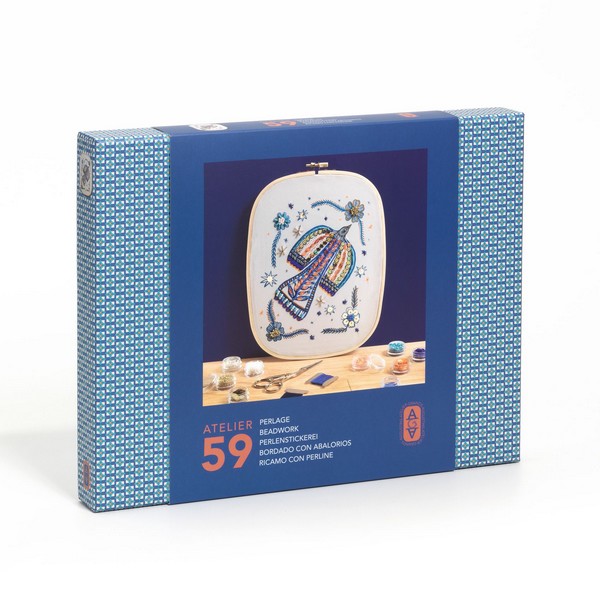 Djeco Atelier 59 Borduren met Kralen Vogel
