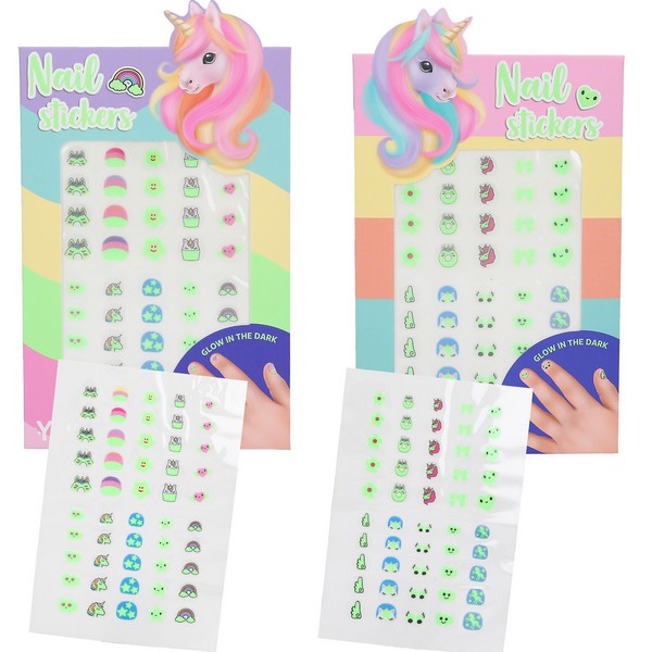 Ylvi Nagelstickers Glow in the Dark Regenboog