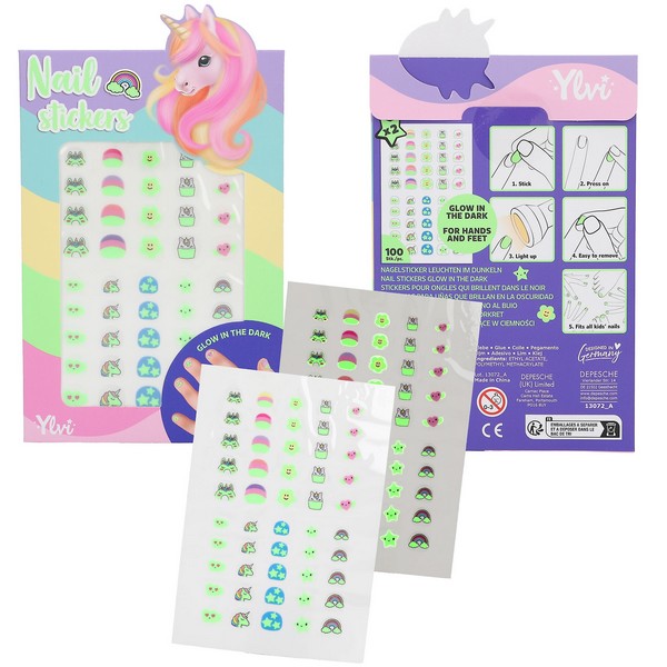 Ylvi Nagelstickers Glow in the Dark Hartje