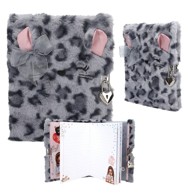 TOPModel Dagboek met hangslot Cosy Cat Blauw
