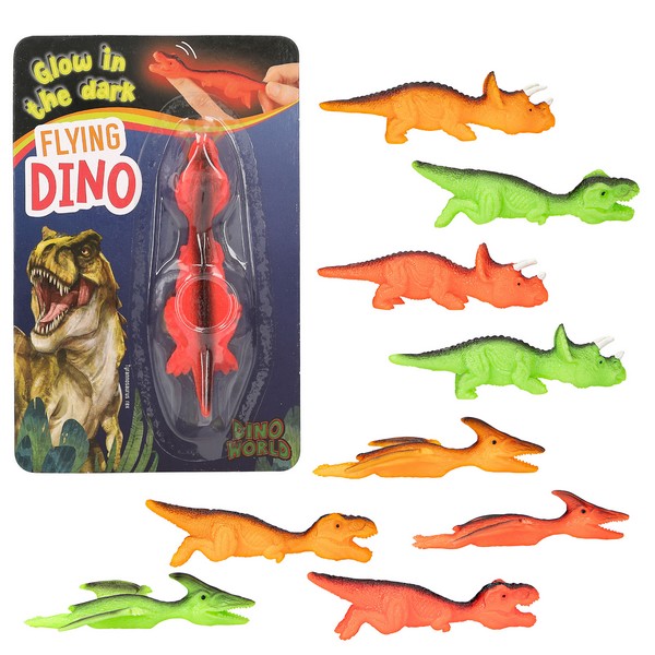Dino World Vliegende Glow-in-the-Dark T-Rex Oranje