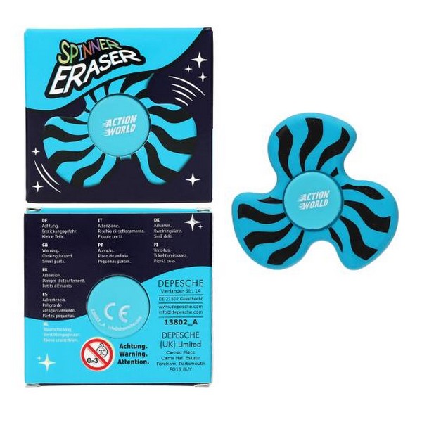 Action World Fidget Spinner Gum Blauw