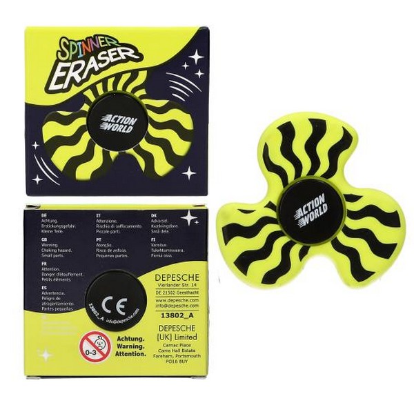 Action World Fidget Spinner Gum Geel
