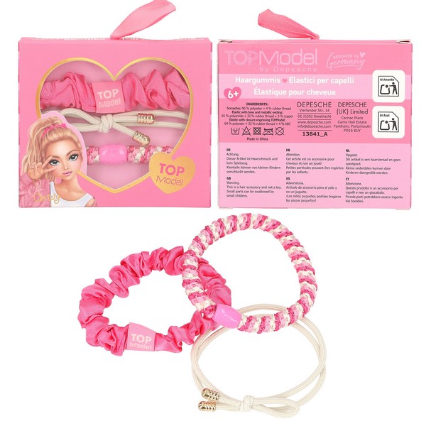 TOPModel Haarelastiekjes set - Roze - Christy