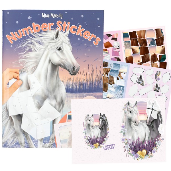 Miss Melody Number Stickers Stickerboek Lovely Horses