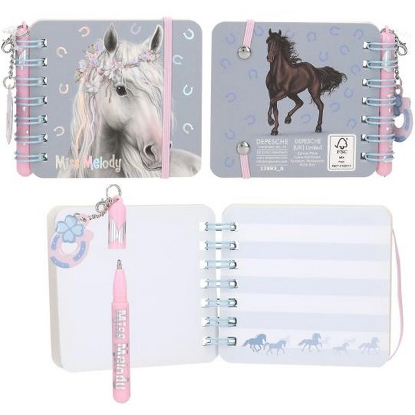 Miss Melody Notitieblokje met Pen Blauw