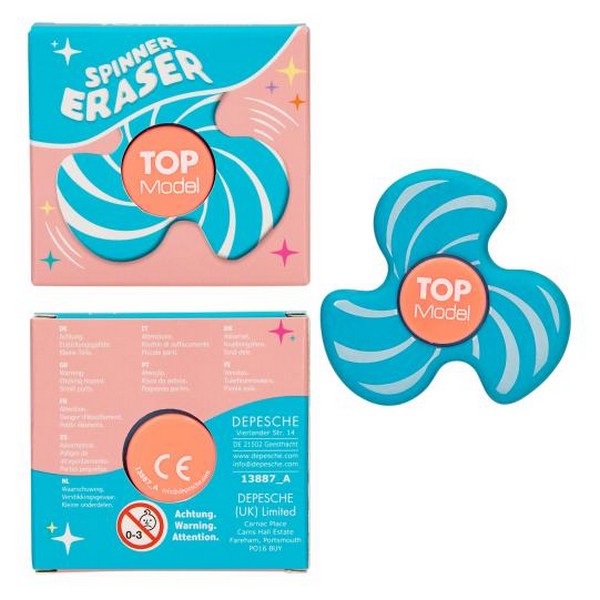 TOPModel Fidget Spinner Gum Blauw