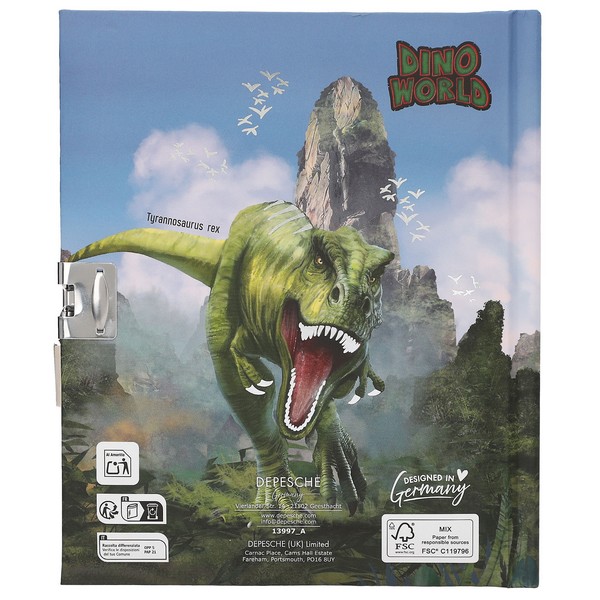 Dino World Dagboek met Hangslot