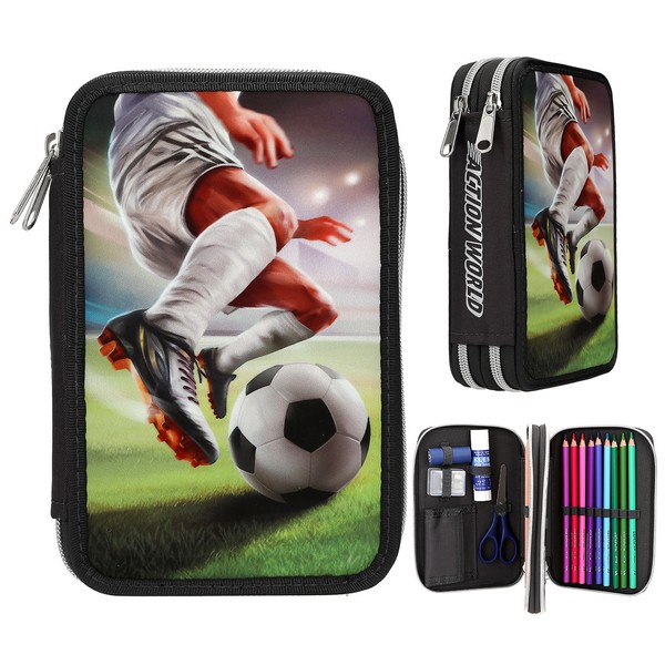 Action World Kleurpotloden Etui Voetbal
