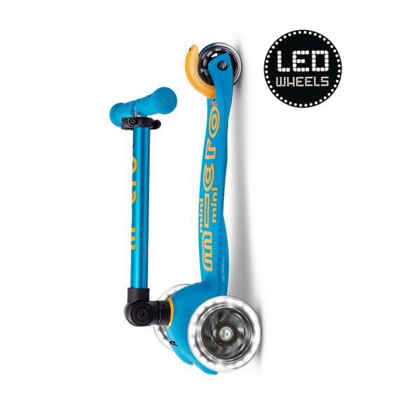 Mini Micro Step Deluxe Inklapbaar LED Oceaanblauw