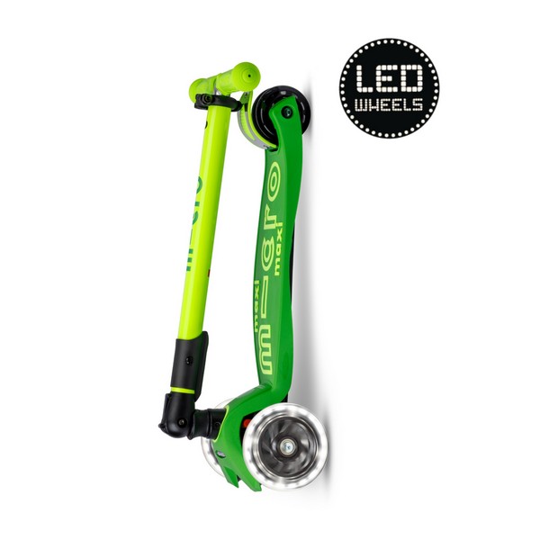 Maxi Micro Step Deluxe Inklapbaar LED Neon Geel Groen