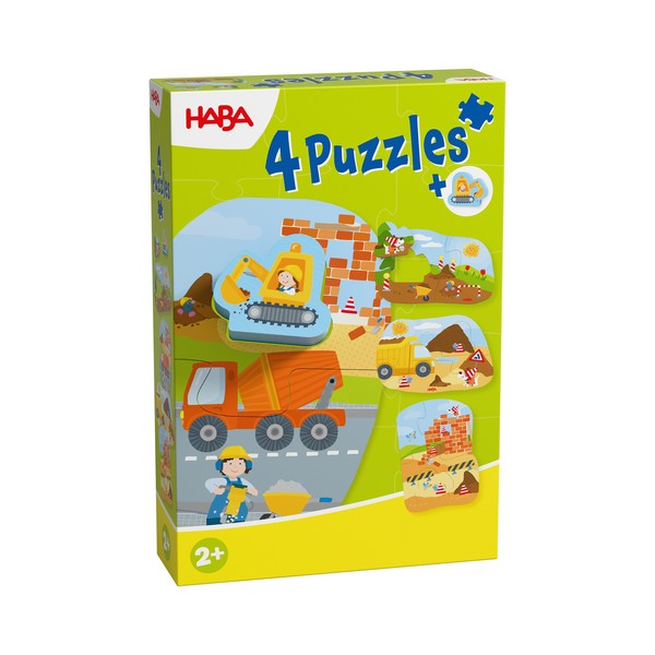 4 eerste puzzels Bouwplaats