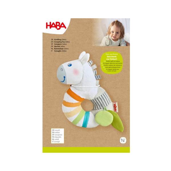 Grijpfiguur rammelaar stof Zebra